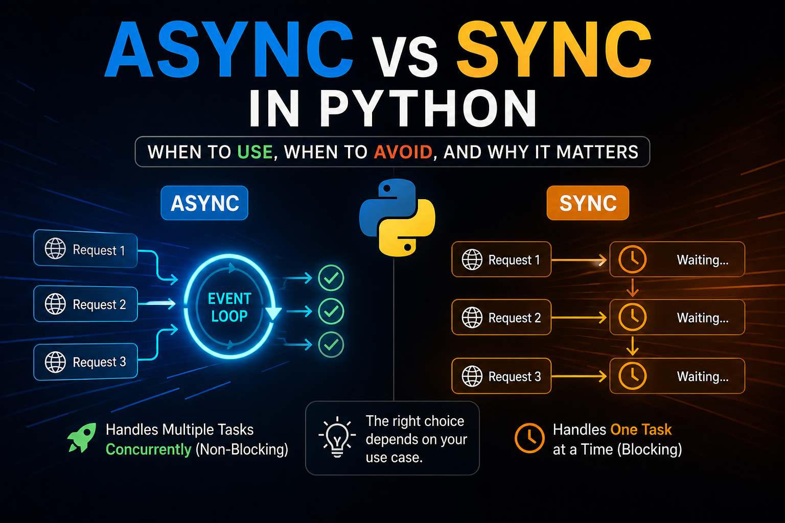 Async vs Sync in Python: When to Use (and Avoid) Async
